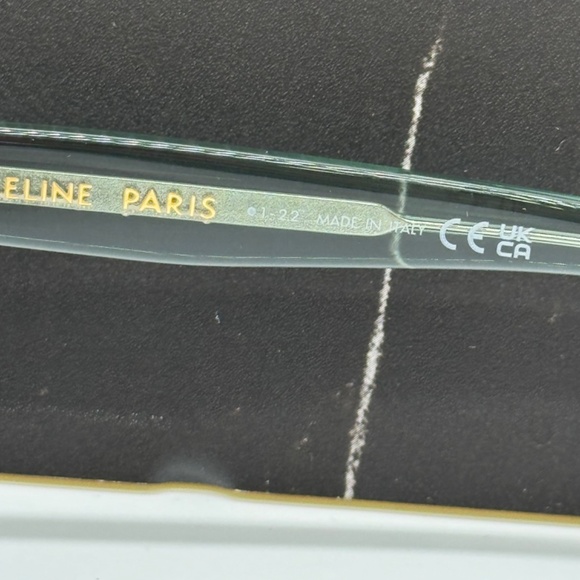 NEW CL40228I 93B CELINE GREEN GREY CAT EYE WOMEN CELINE SUNGLASSES - Picture 8 of 9